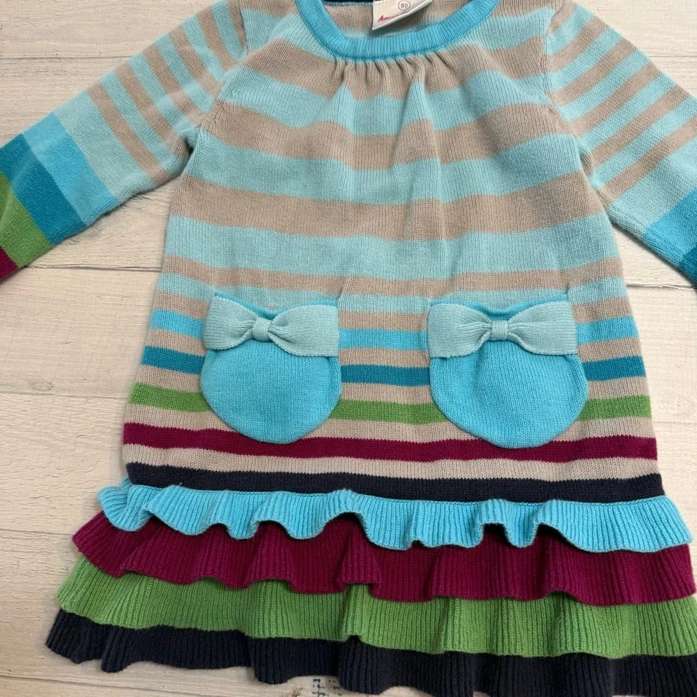 Hanna Andersson girls‎ cotton sweater dress size 80 18-24 months